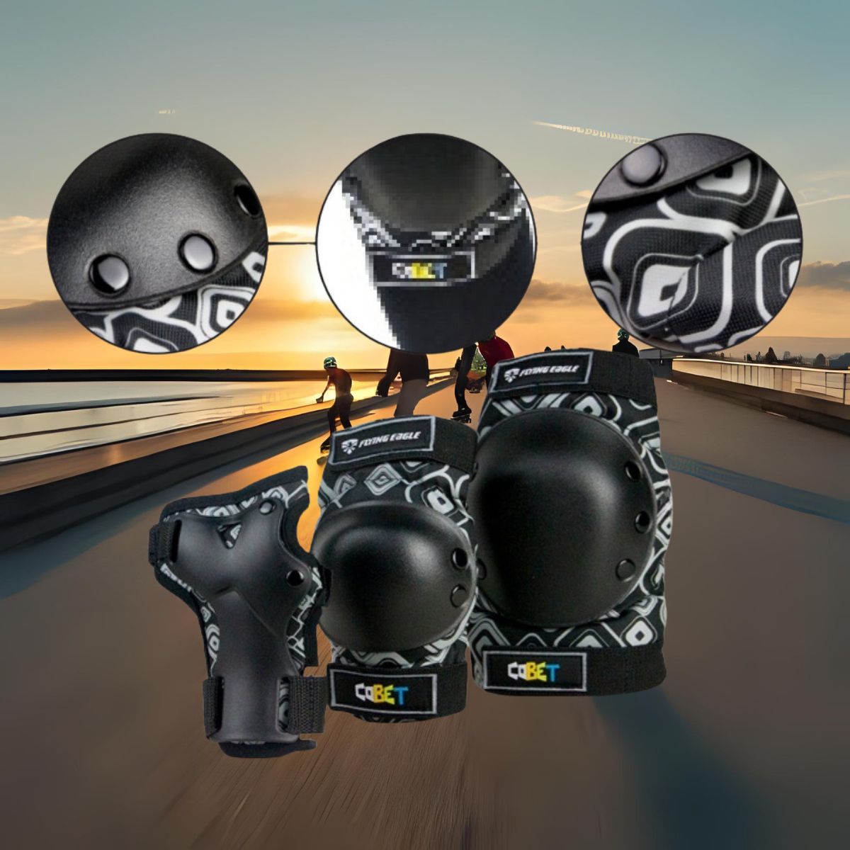 Protectores de Mueca Rodillas y Codos Seguridad Extra